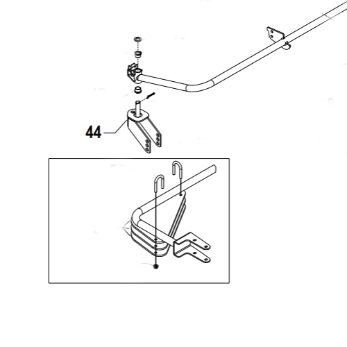 Gabel Ferrari kompl. Vgl.-Nr. 590C0845N für Laufrad Schlegelmulcher BladeRunner
